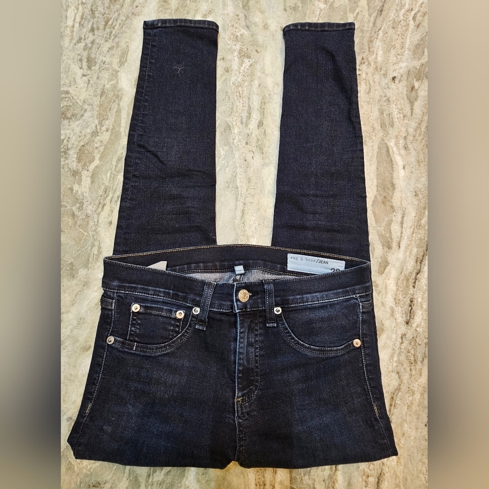 Rag & Bone /JEAN Women’s Dark Wash Skinny Jeans Size 28 Mid Rise Classic Fit